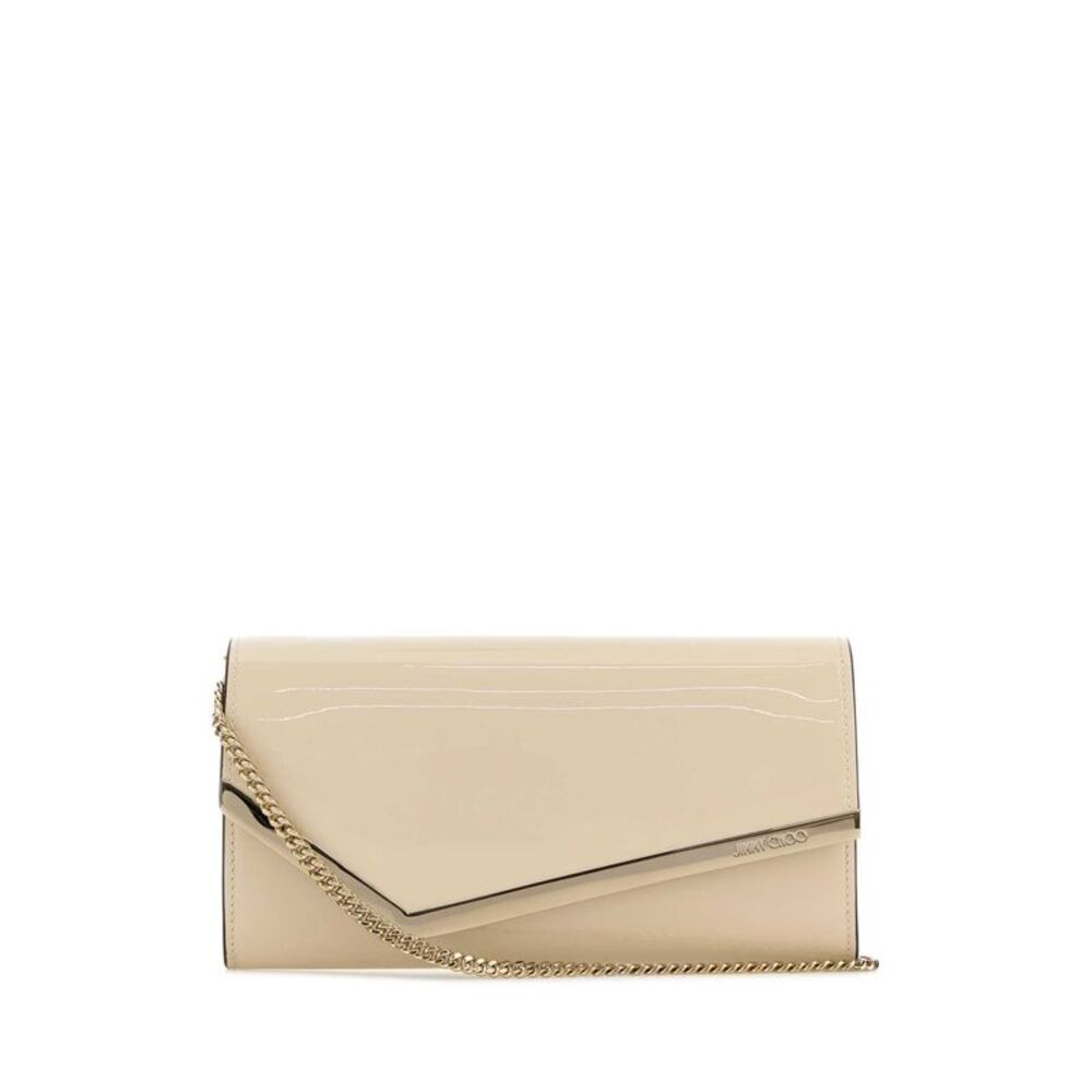 Jimmy Choo Women Ivory Leather Emmie Clutch